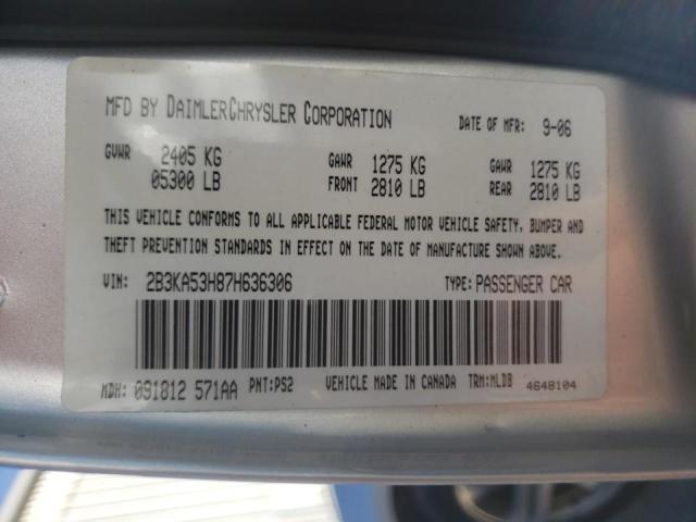 Photo 10 from auction – 2007 DODGE CHARGER with VIN 2B3KA53H87H636306