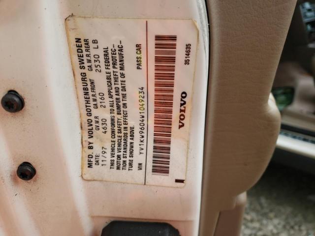 Photo 10 from auction – 1998 VOLVO V90 with VIN YV1KW9604W1049234