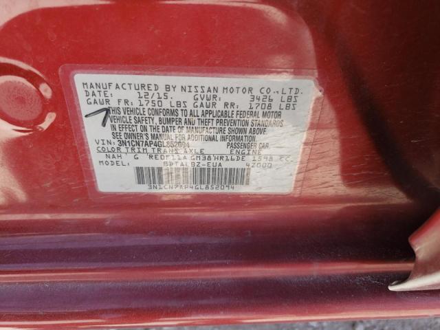 Photo 10 from auction – 2016 NISSAN VERSA S with VIN 3N1CN7AP4GL852094