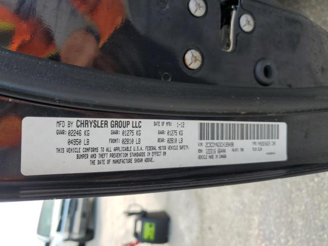 Photo 10 from auction – 2012 DODGE CHALLENGER with VIN 2C3CDYAG3CH189498