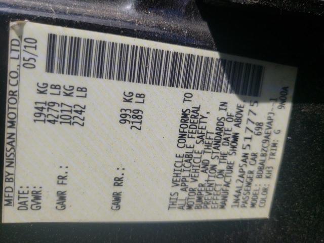 Photo 10 from auction – 2010 NISSAN ALTIMA BAS with VIN 1N4AL2AP5AN517775