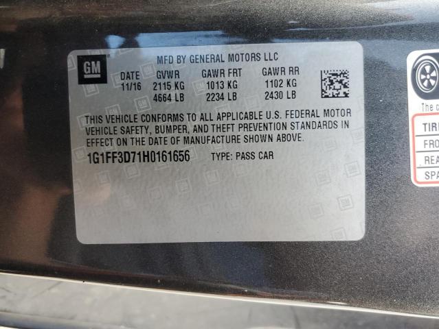 Photo 10 from auction – 2017 CHEVROLET CAMARO SS with VIN 1G1FF3D71H0161656