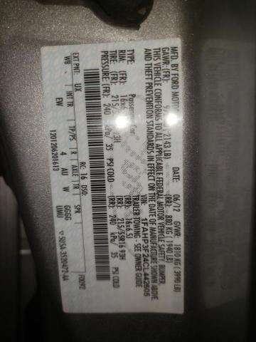 Photo 10 from auction – 2012 FORD FOCUS SE with VIN 1FAHP3F24CL442605