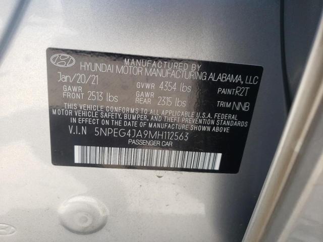 Photo 10 from auction – 2021 HYUNDAI SONATA SE with VIN 5NPEG4JA9MH112563