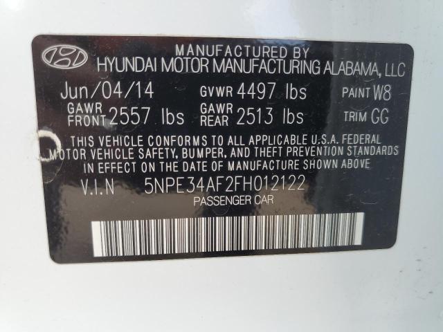 Photo 10 from auction – 2015 HYUNDAI SONATA SPO with VIN 5NPE34AF2FH012122