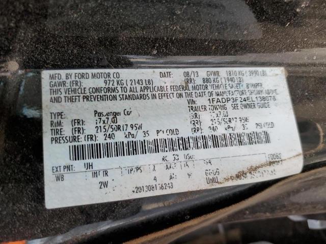 Photo 10 from auction – 2014 FORD FOCUS SE with VIN 1FADP3F24EL138076