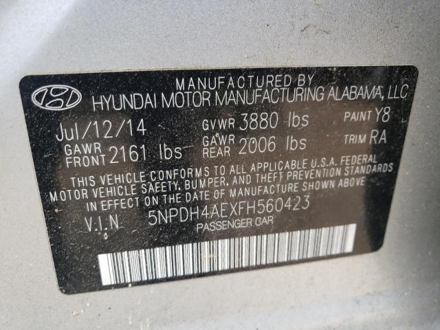 Photo 10 from auction – 2015 HYUNDAI ELANTRA SE with VIN 5NPDH4AEXFH560423