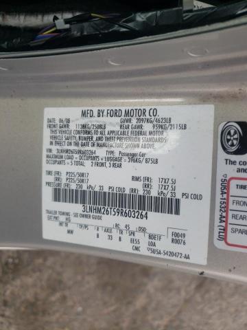 Photo 10 from auction – 2009 LINCOLN MKZ with VIN 3LNHM26T59R603264