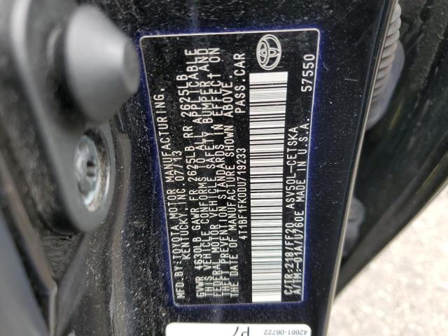 Photo 10 from auction – 2013 TOYOTA CAMRY with VIN 4T1BF1FK0DU719233