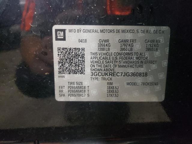 Photo 10 from auction – 2018 CHEVROLET SILVERADO with VIN 3GCUKREC7JG360818