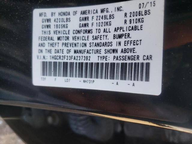 Photo 10 from auction – 2015 HONDA ACCORD LX with VIN 1HGCR2F33FA237392
