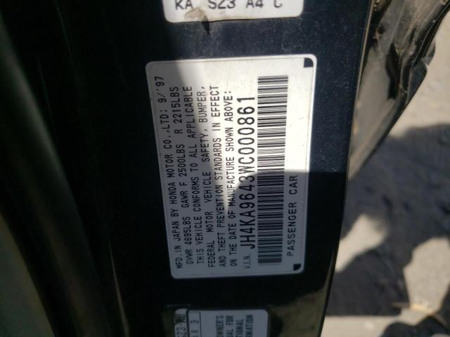 Photo 10 from auction – 1998 ACURA 3.5RL with VIN JH4KA9643WC000861