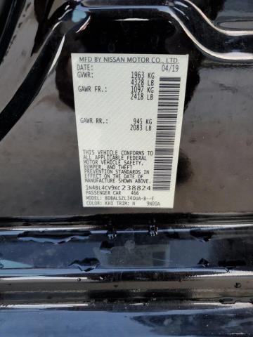 Photo 10 from auction – 2019 NISSAN ALTIMA SR with VIN 1N4BL4CV9KC238824
