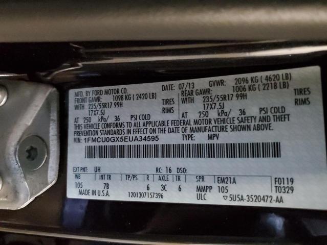 Photo 10 from auction – 2014 FORD ESCAPE SE with VIN 1FMCU0GX5EUA34595