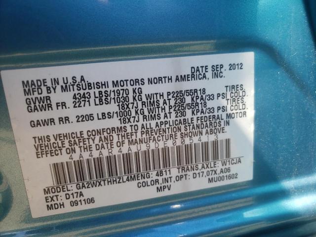 Photo 10 from auction – 2013 MITSUBISHI OUTLANDER with VIN 4A4AR4AU9DE005413