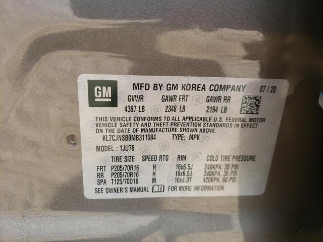 Photo 10 from auction – 2021 CHEVROLET TRAX LS with VIN KL7CJNSB9MB311584