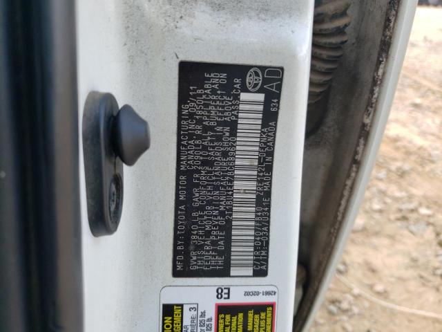 Photo 10 from auction – 2011 TOYOTA COROLLA BA with VIN 2T1BU4EE7BC689620