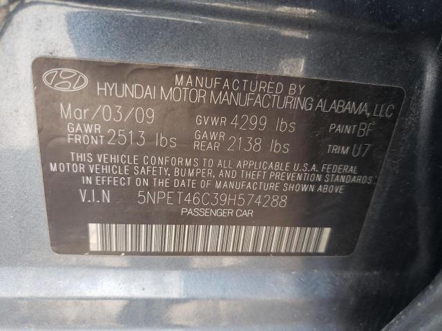 Photo 10 from auction – 2009 HYUNDAI SONATA with VIN 5NPET46C39H574288
