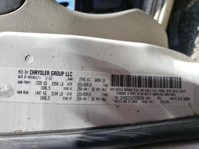 Photo 10 from auction – 2012 DODGE GRAND CARA with VIN 2C4RDGCGXCR228739