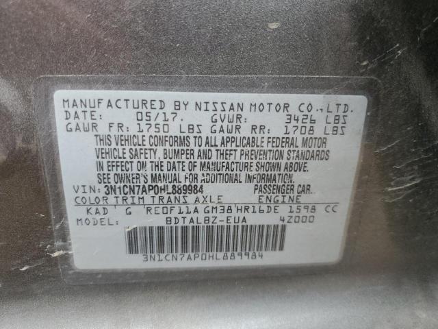 Photo 10 from auction – 2017 NISSAN VERSA with VIN 3N1CN7AP0HL889984