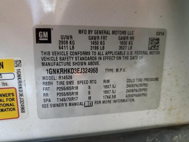 Photo 10 from auction – 2014 CHEVROLET TRAVERSE L with VIN 1GNKRHKD3EJ324968
