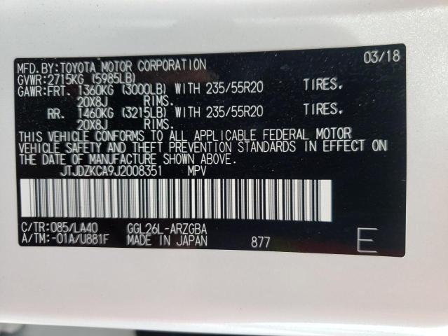 Photo 10 from auction – 2018 LEXUS RX 350 L with VIN JTJDZKCA9J2008351