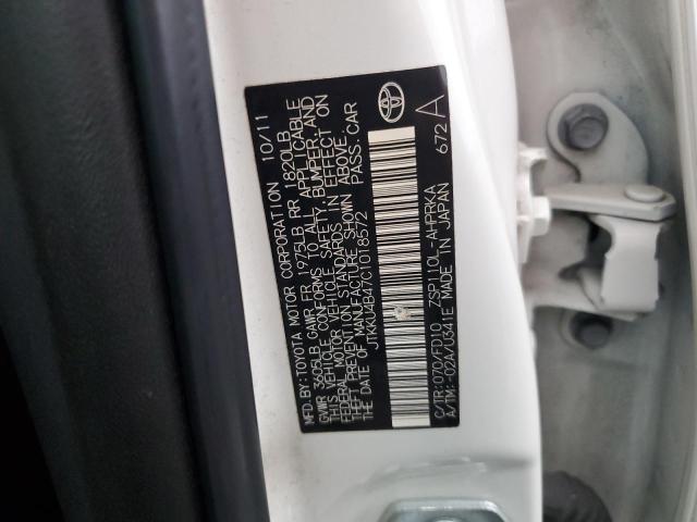 Photo 10 from auction – 2012 TOYOTA SCION XD with VIN JTKKU4B47C1018572
