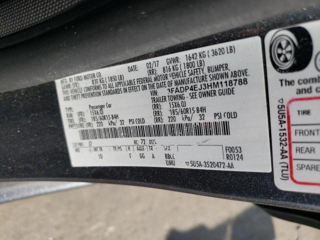 Photo 10 from auction – 2017 FORD FIESTA SE with VIN 3FADP4EJ3HM118788