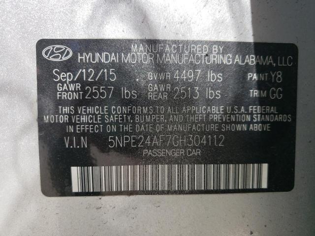 Photo 10 from auction – 2016 HYUNDAI SONATA SE with VIN 5NPE24AF7GH304112