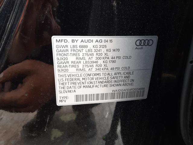 Фото 10 с аукциона – 2015 AUDI Q7 PRESTIG с VIN WA1DGAFE4FD024688