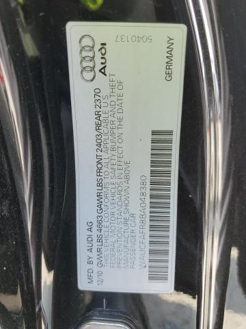 Photo 10 from auction – 2011 AUDI A5 PREMIUM with VIN WAUCFAFR8BA048380