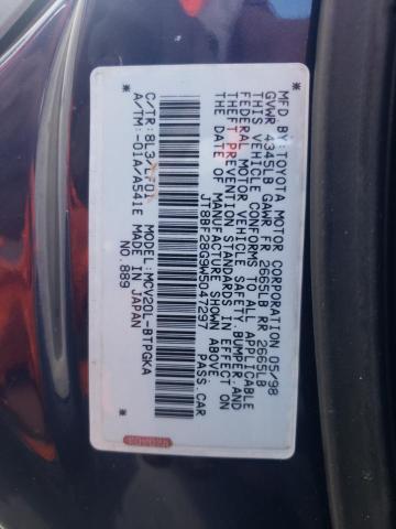 Photo 10 from auction – 1998 LEXUS ES 300 with VIN JT8BF28G9W5047297