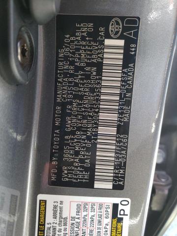 Photo 10 from auction – 2005 TOYOTA COROLLA XR with VIN 2T1BY30E45C335631