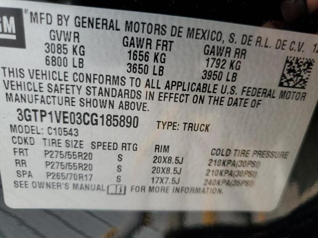 Photo 10 from auction – 2012 GMC SIERRA C15 with VIN 3GTP1VE03CG185890