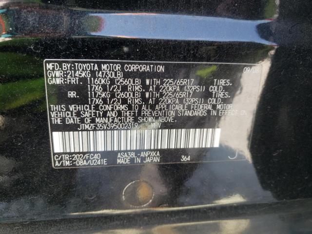 Photo 10 from auction – 2009 TOYOTA RAV4 with VIN JTMZF35V395002319