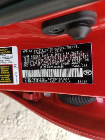 Photo 10 from auction – 2014 TOYOTA CAMRY L with VIN 4T1BF1FK7EU864688
