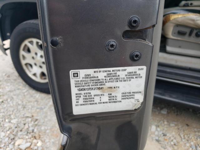 Photo 10 from auction – 2000 GMC YUKON with VIN 1GKEK13T5YJ174541