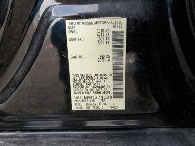 Photo 10 from auction – 2015 NISSAN ALTIMA 2.5 with VIN 1N4AL3AP9FC274108