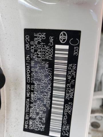 Photo 10 from auction – 2021 TOYOTA COROLLA LE with VIN JTDEPMAE0MJ136471