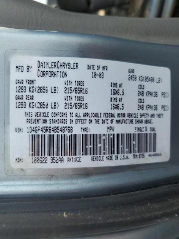 Photo 10 from auction – 2004 DODGE CARAVAN SX with VIN 1D4GP45R84B548768