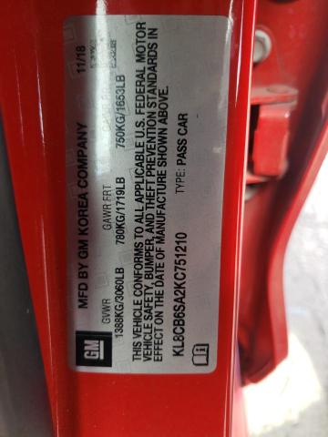 Photo 10 from auction – 2019 CHEVROLET SPARK LS with VIN KL8CB6SA2KC751210