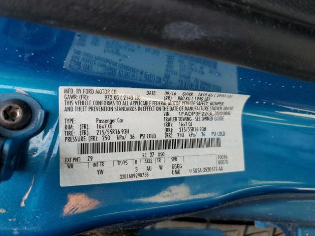 Photo 10 from auction – 2016 FORD FOCUS SE with VIN 1FADP3F22GL390086