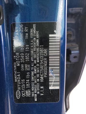 Photo 10 from auction – 2017 HYUNDAI ACCENT SE with VIN KMHCT5AE5HU315811