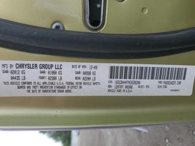 Photo 10 from auction – 2010 DODGE CALIBER SX with VIN 1B3CB4HA7AD528206