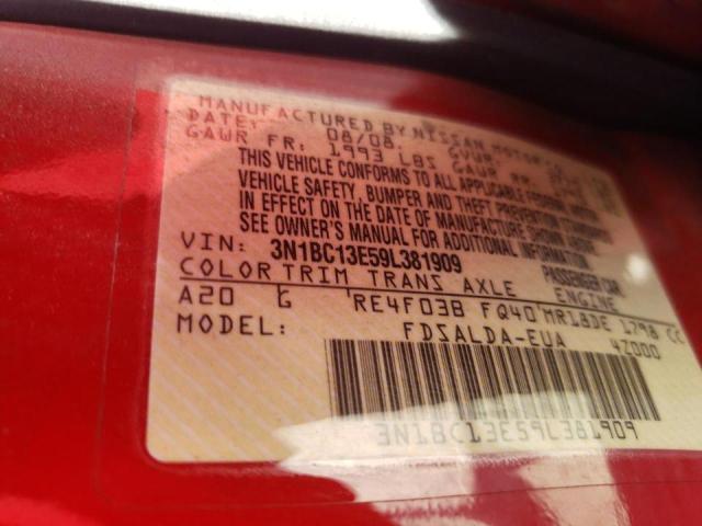 Photo 10 from auction – 2009 NISSAN VERSA S with VIN 3N1BC13E59L381909