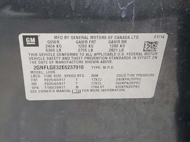 Photo 10 from auction – 2014 CHEVROLET EQUINOX LT with VIN 2GNFLGE32E6237916