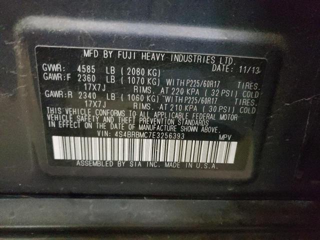 Photo 10 from auction – 2014 SUBARU OUTBACK 2. with VIN 4S4BRBMC7E3256393
