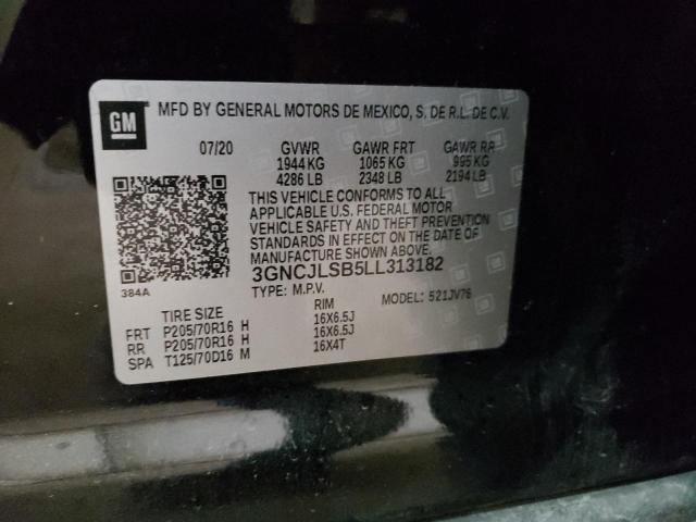 Photo 10 from auction – 2020 CHEVROLET TRAX 1LT with VIN 3GNCJLSB5LL313182