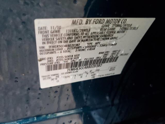Photo 10 from auction – 2011 FORD FLEX SEL with VIN 2FMGK5CC4BBD20382