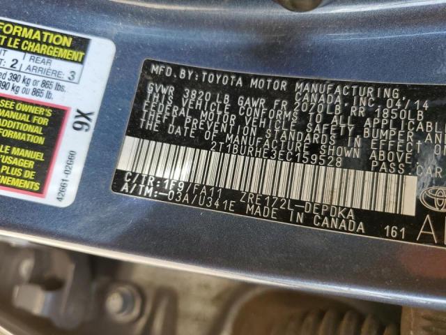Photo 10 from auction – 2014 TOYOTA COROLLA L with VIN 2T1BURHE3EC159528